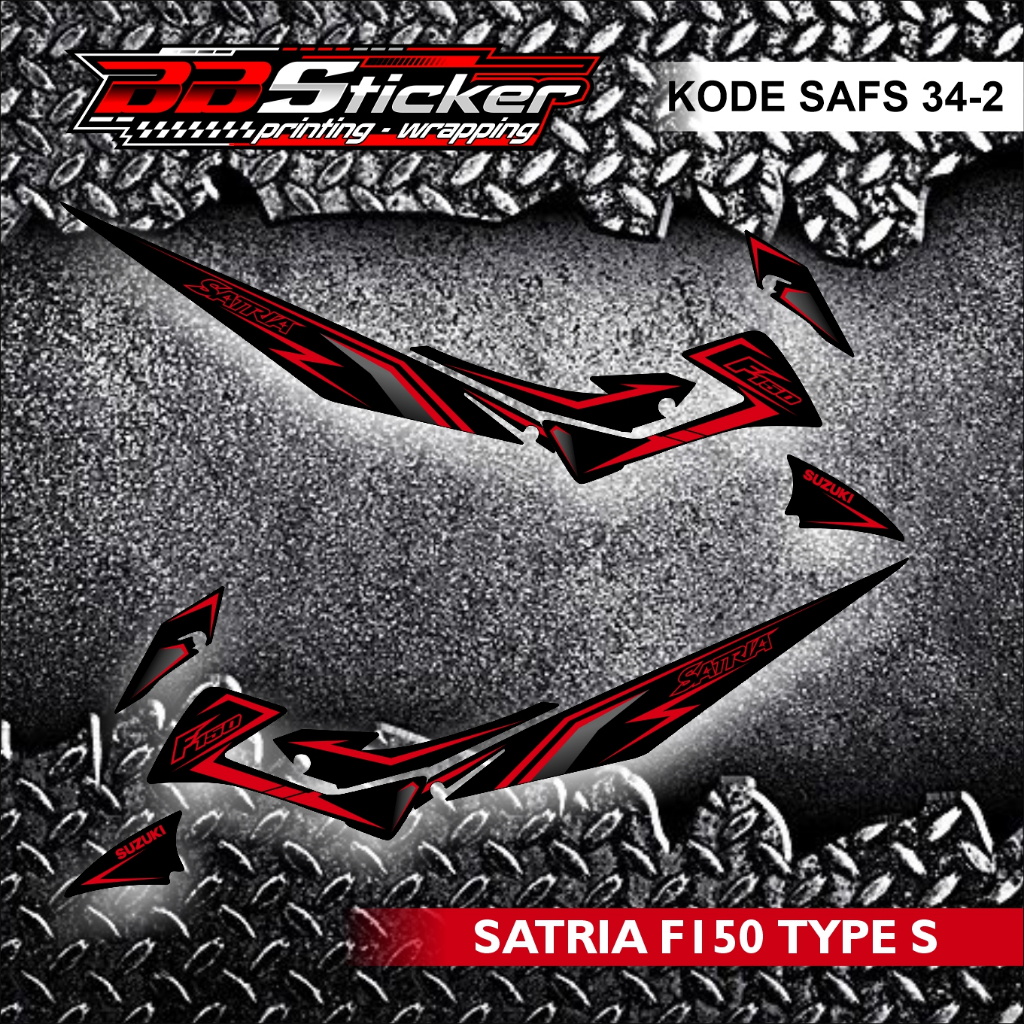 SUZUKI SATRIA FU 150 FACELIFT TYPE S แถบมอเตอร์ไซค์ | สติ๊กเกอร์ LIST SAFS 34 RACING