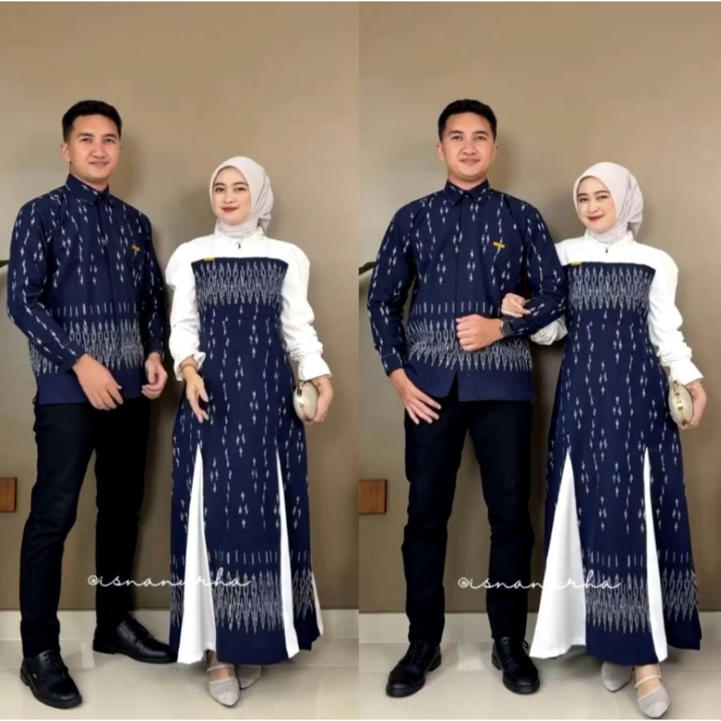 COUPLE WOVEN DRESS OUTFIT WEDDING CLOTHES SET FAMILY COUPLE CLOTHES