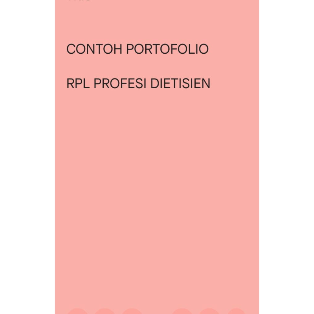 EXAMPLE ของ PORTOFOOLIO RPL ไดเอทีฟ