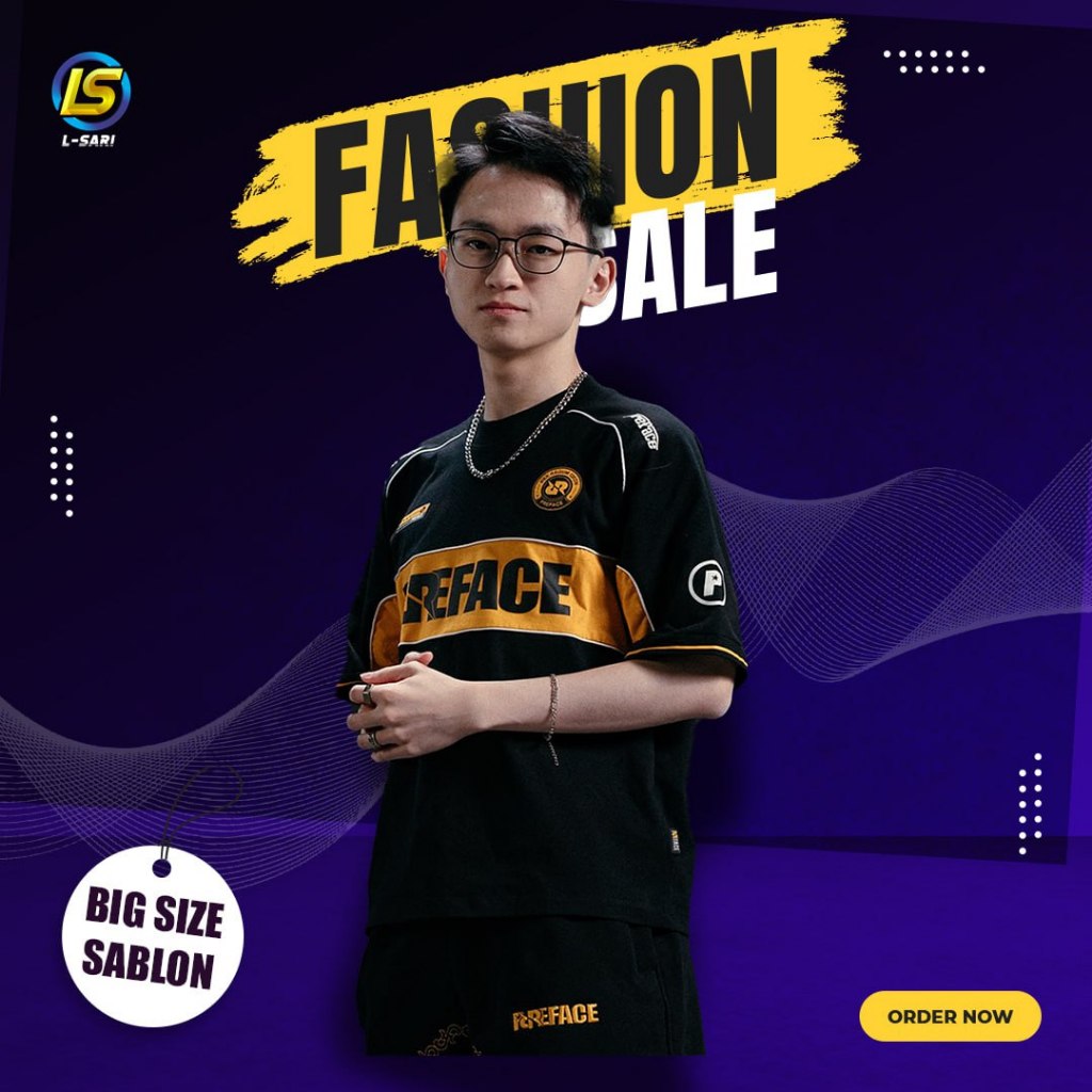 Jersey Preface Wearhouse x RRQ ID FREEFIRE AOV ขนาดใหญ่ SML XL 2XL 3XL 4XL 5XL RRQ 2024 COURT S13 ON