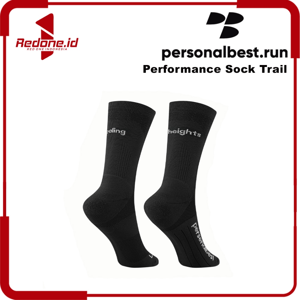 Personal Best Run - Performance Trail Sock - สีดํา