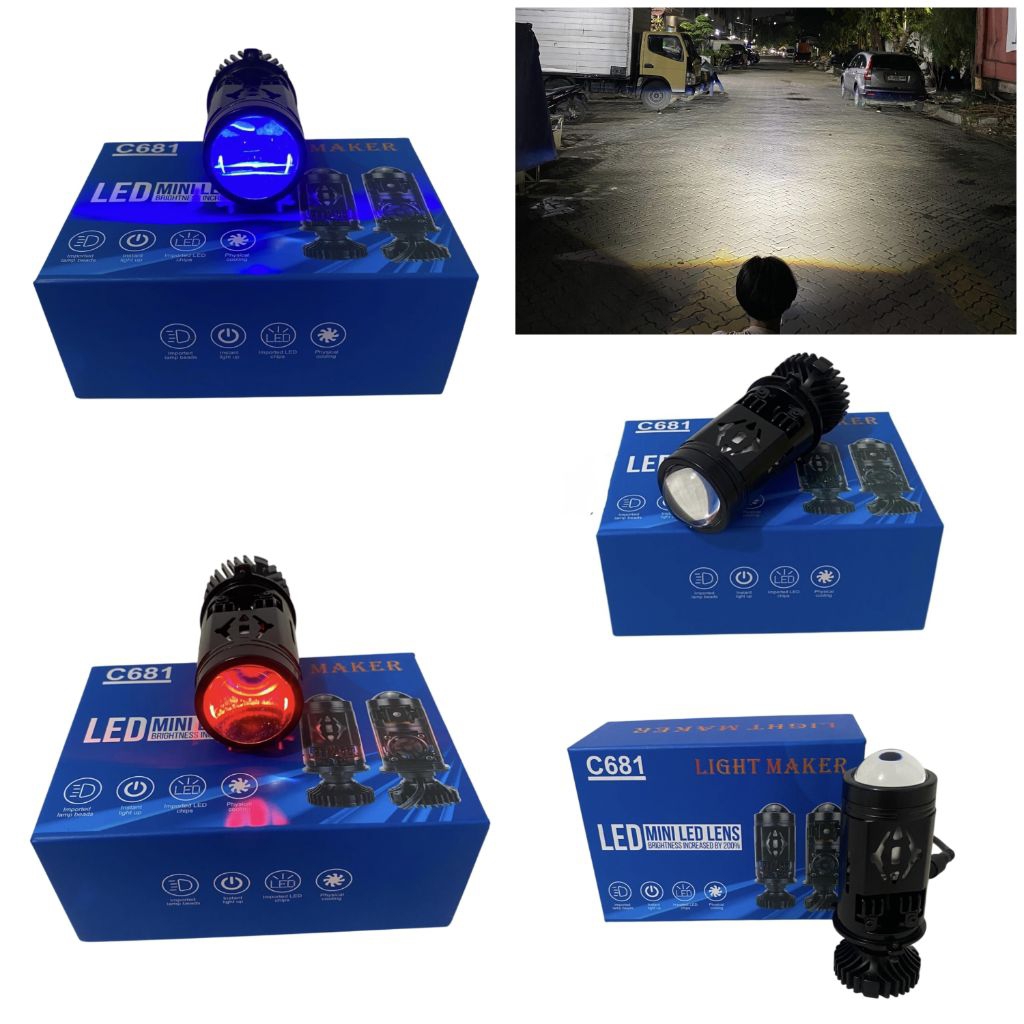 H4 Mini Bild H4 มินิโปรเจคเตอร์ LED H4 เครื่องทําแสงโซลินอยด์ 46 วัตต์