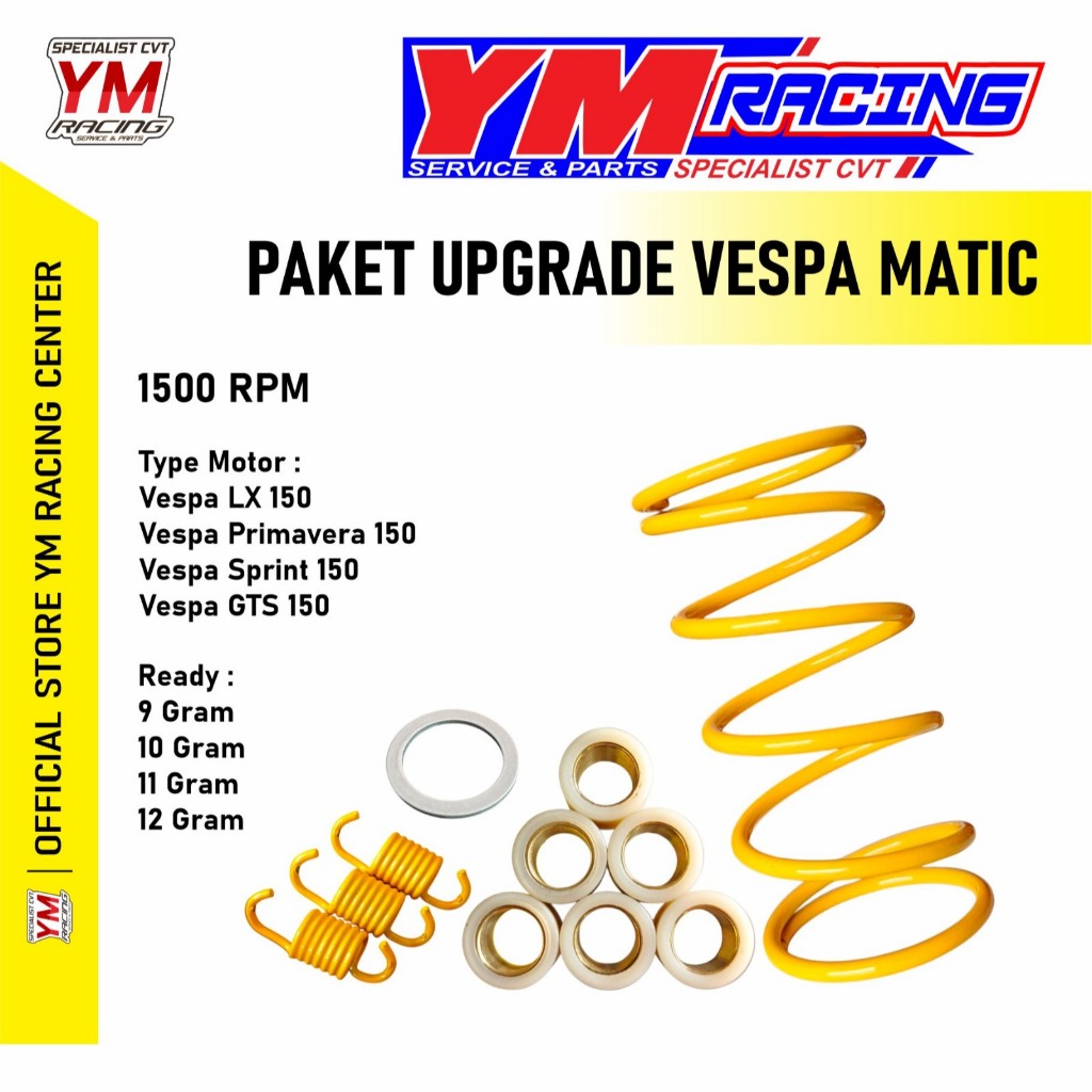 แพ็คเกจ CVT UPGRADE 1500 RPM VESPA MATIC LX 150 / UPGRADE CVT 1500 RPM VESPA MATIC PRIMAVERA 150 [ U