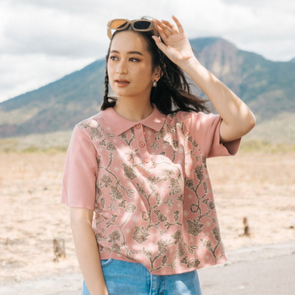 NONAETAL Velma Jalak Knit Polo Short Sleeve