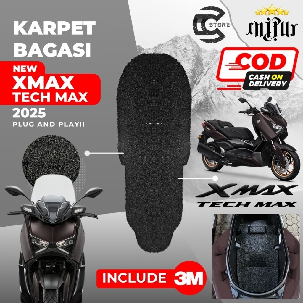 XMAX 250 TECHMAX / XMAX 2025 TECHMAX / XMAX 250 / XMAX Tech Max / XMAX 2025 พรมท้ายรถ
