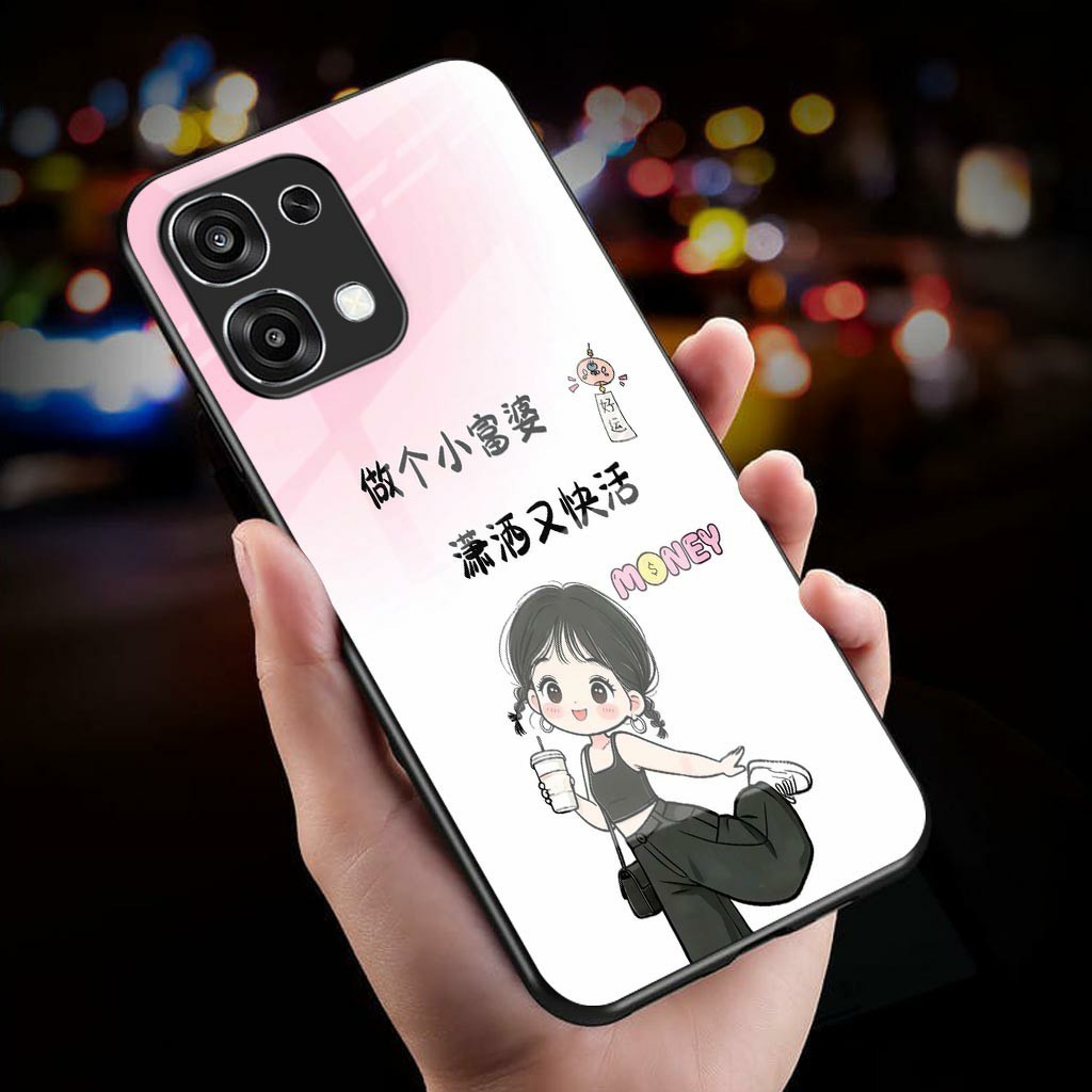Softcase Glass Glitter Glass สําหรับ OPPO A6 PRO - Casing Hp OPOO A6 PRO - K122