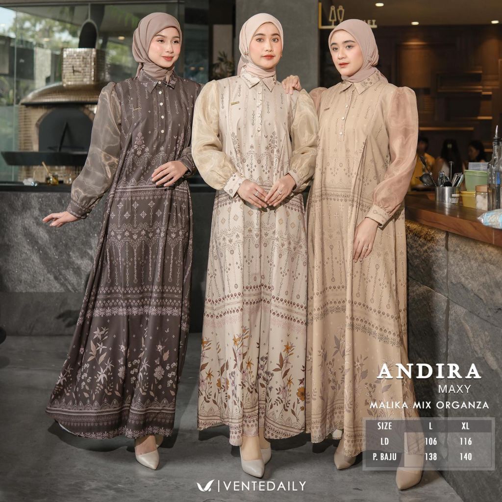 ใหม่ ANDIRA MAXY 2 | Gamis ผู้หญิงคุณภาพ by SENTE