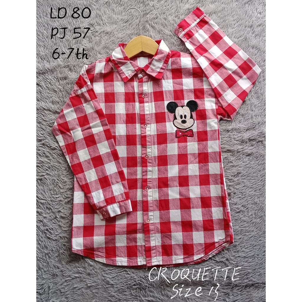 เสื้อเชิ้ต KEMEJA-tune!K- เด็ก 6-7 ขวบ _COMY-