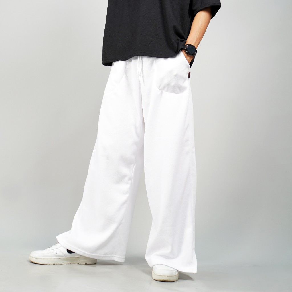 Okechauku JISOO Mens Baggy Pants Long Baggy Pants กางเกงหลวมผู้ชาย