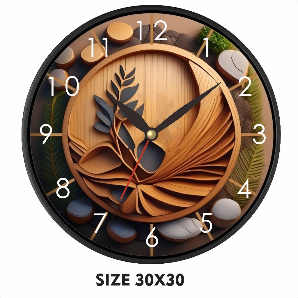 AESTHETIC WOODEN FLOWER WALL CLOCK WALL DECOR BEDROOM DZ30