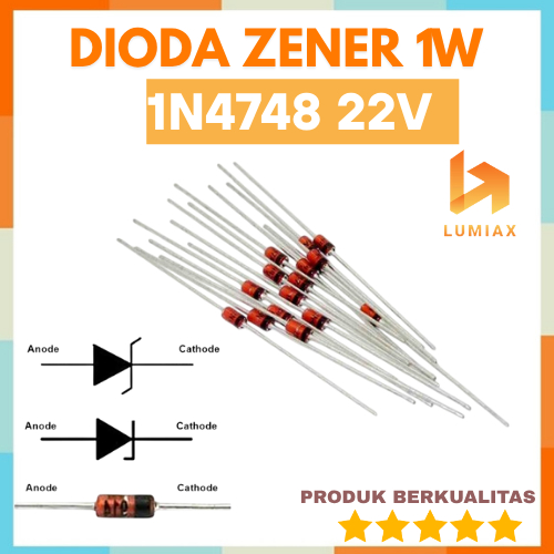 22v ไดโอด Zener 1w 1N4748 ไดโอด 22 v 1 1.0 1.0 w IN4748 DIP DO-41