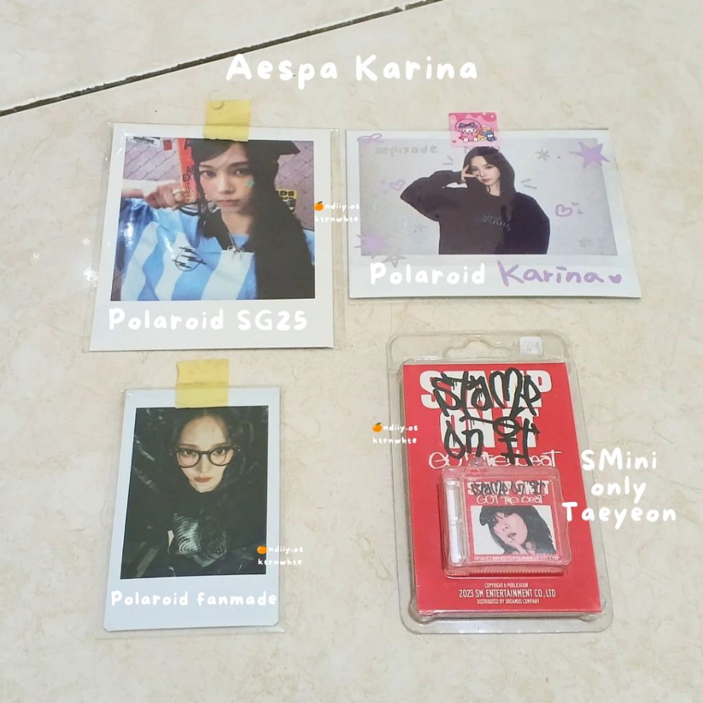 โปสการ์ดอย่างเป็นทางการ POLAROID AESPA & SMINI TAEYEON