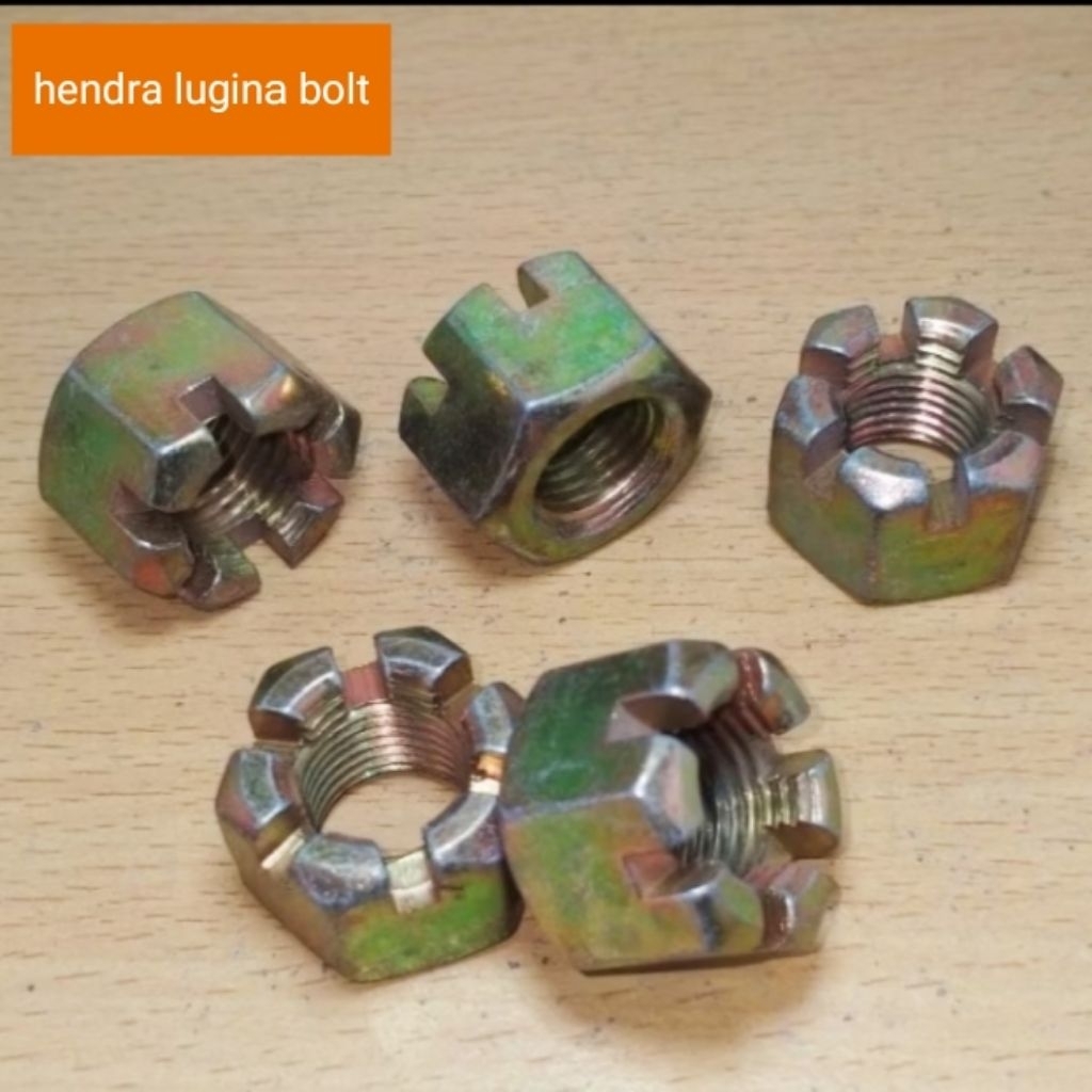 น็อตมงกุฏ beneng m12 pitch 1.25 เหล็กเดิม