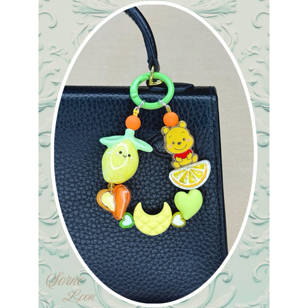 Original JC Lemon Pooh - Bag Charm / พวงกุญแจสุดหรู / เสน่ห์ลิมิเต็ด / ความงามเกาหลี