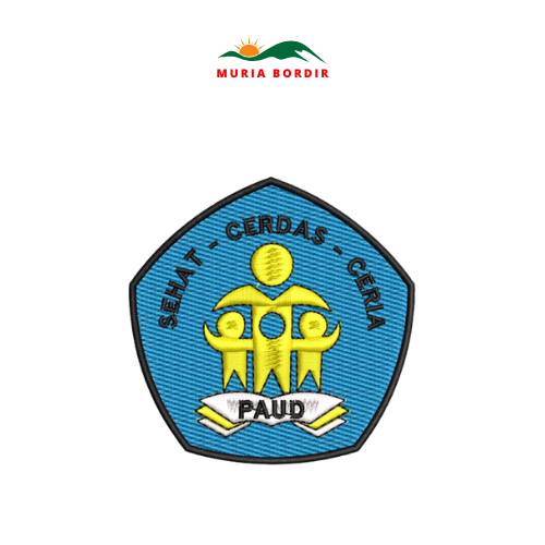 Bed Bet ปักโลโก้สัญลักษณ์ PAUD School ขนาด 7x7 ซม