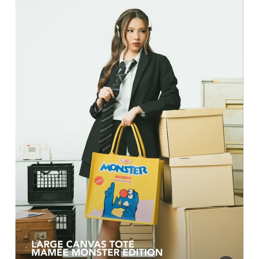 CHRISTY NG x MAMEE MONSTER CANVAS TOTE BAG ของแท้ 100%!!