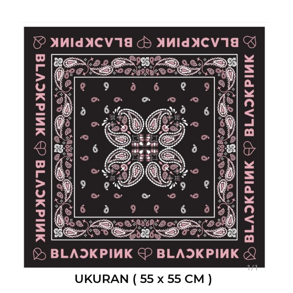 Blackpink Deadline merch pop up Bandana - ผ้าพันคอ Deadline ทัวร์คํา blackpink - blackpink slayer
