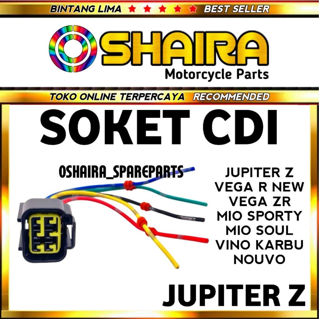 CDI SOCKET JUPITER Z / VEGA R NEW / VEGA ZR / MIO SPORTY / MIO SOUL / FINO CARBON / NOUVO / CDI SOCK