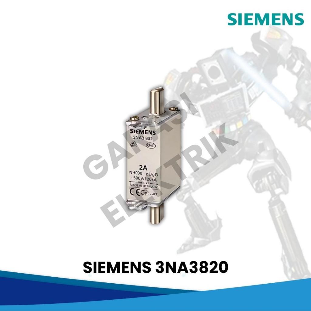 SIEMENS 3NA3820 FUSE LINK LV HRC IP20 พร้อมขั้วต่อเชื่อมต่อ