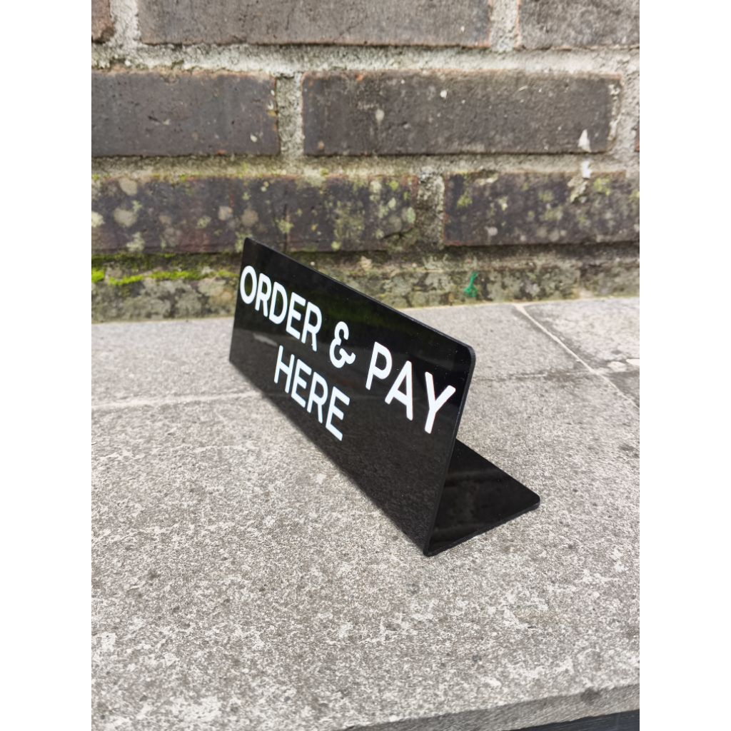 ป้ายอะคริลิค / อะคริลิค / ORDER & PAY HERE