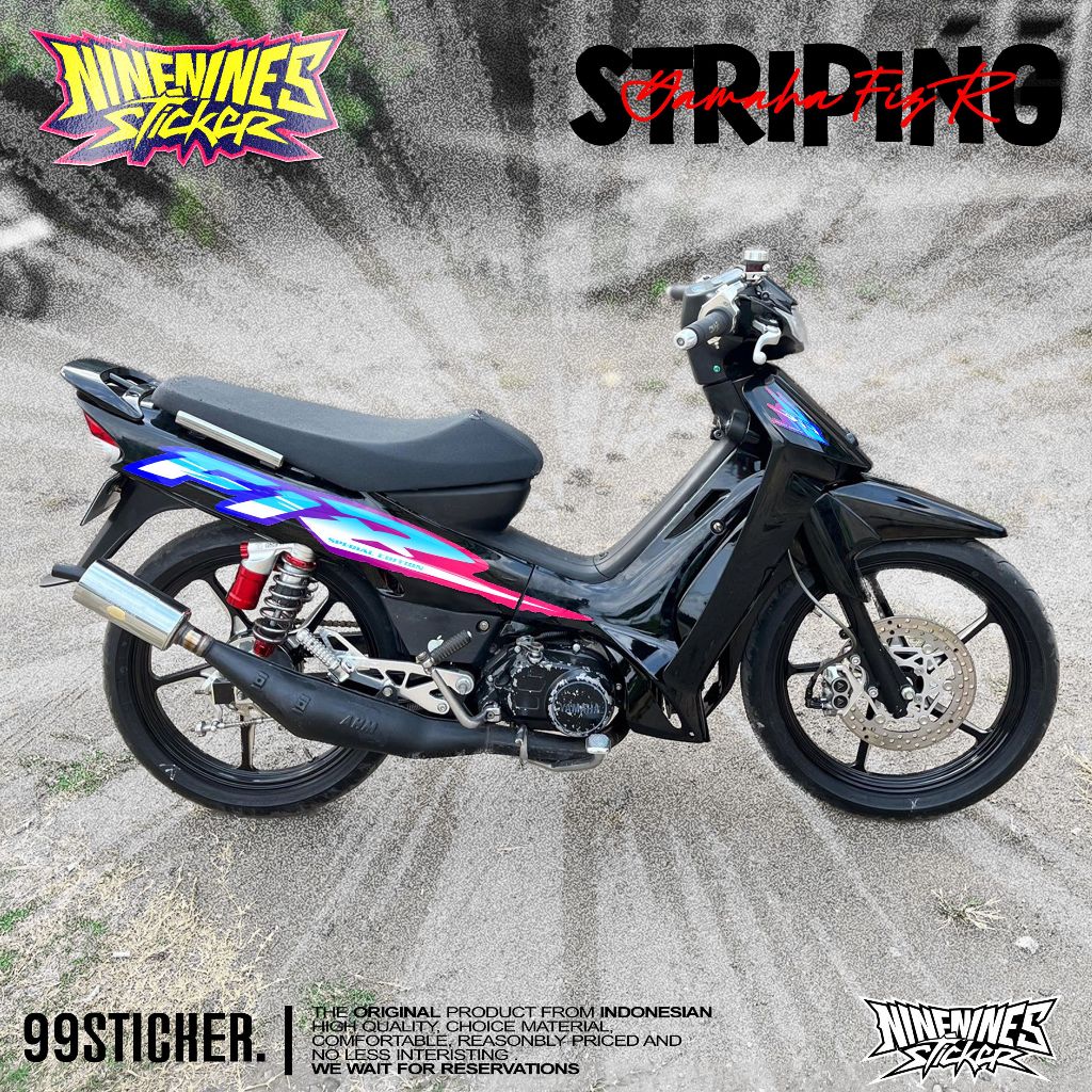สติ๊กเกอร์แถบหลากหลาย YAMAHA FIZ R FIZR F1Z R AG สไตล์ FLAME SS TWO 05