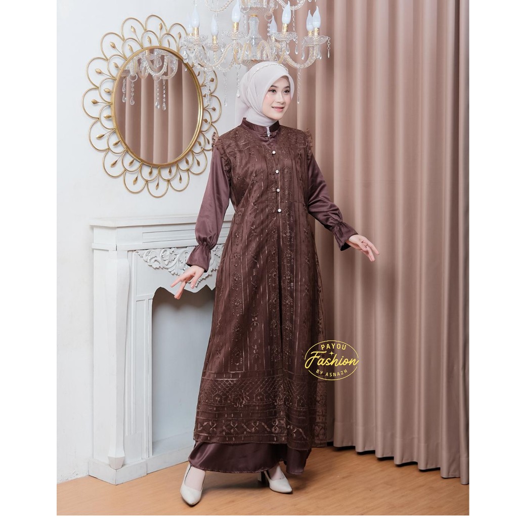 Nayara Dress ผ้าบุกํามะหยี่ผ้าไหมซาติน - ชุดแต่งงาน
