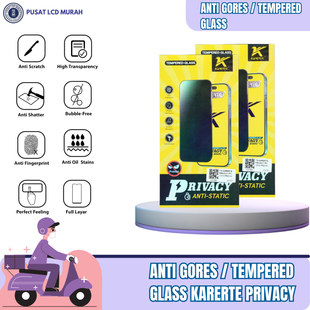 กันรอย - กระจกนิรภัย Karerte Privacy Realme 10 PRO/C55/Oppo A98 5G