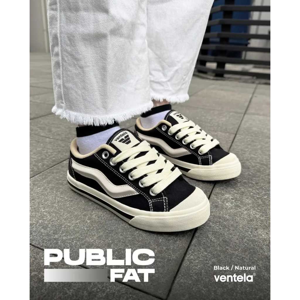 LOKAL Ventela Public Fat Low Black Natural Local Fat Shoes