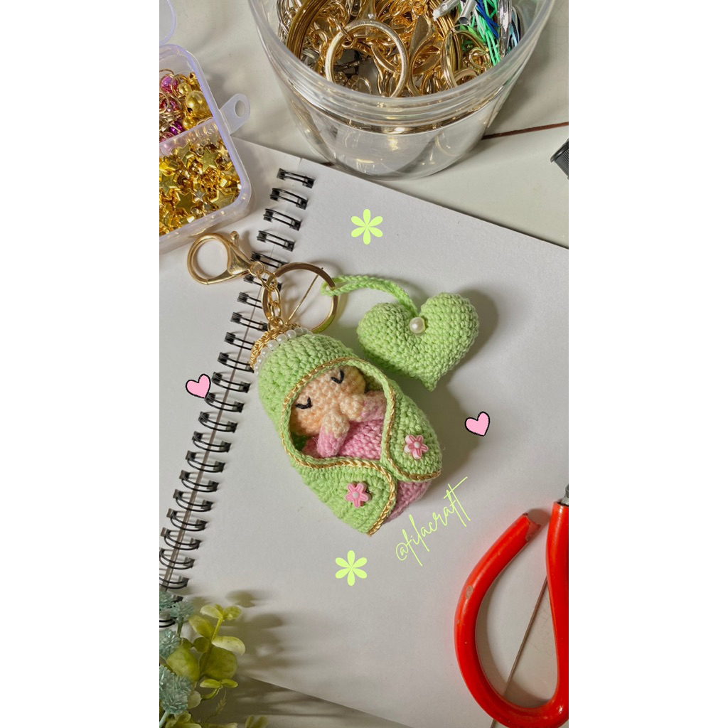 GANTUNGAN Amigurumi Mother Maria/ ตุ๊กตาแม่ Maria/ พวงกุญแจแม่ Maria/ แม่ Maria