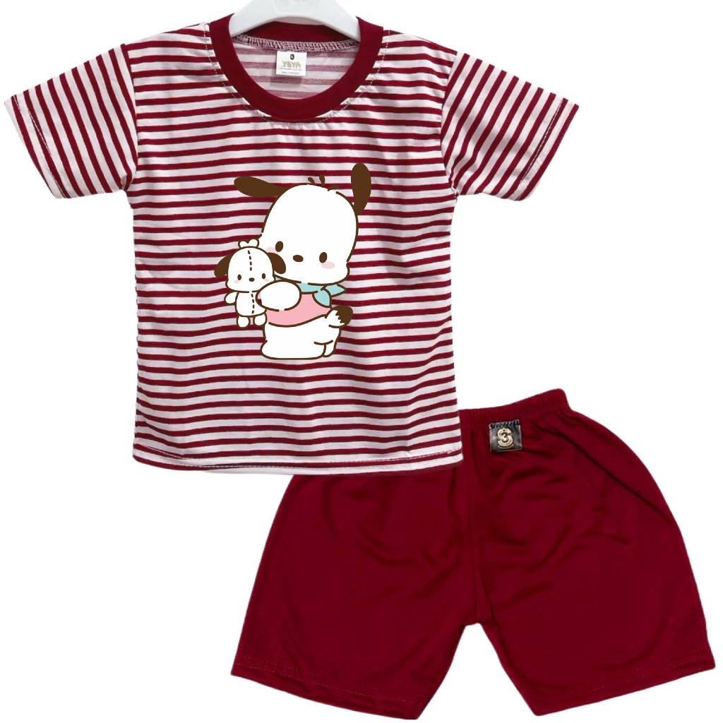 3S YEYA - FASHION STRIPE SHORT SET สําหรับเสื้อยืด DTF BIG P0CHAC00