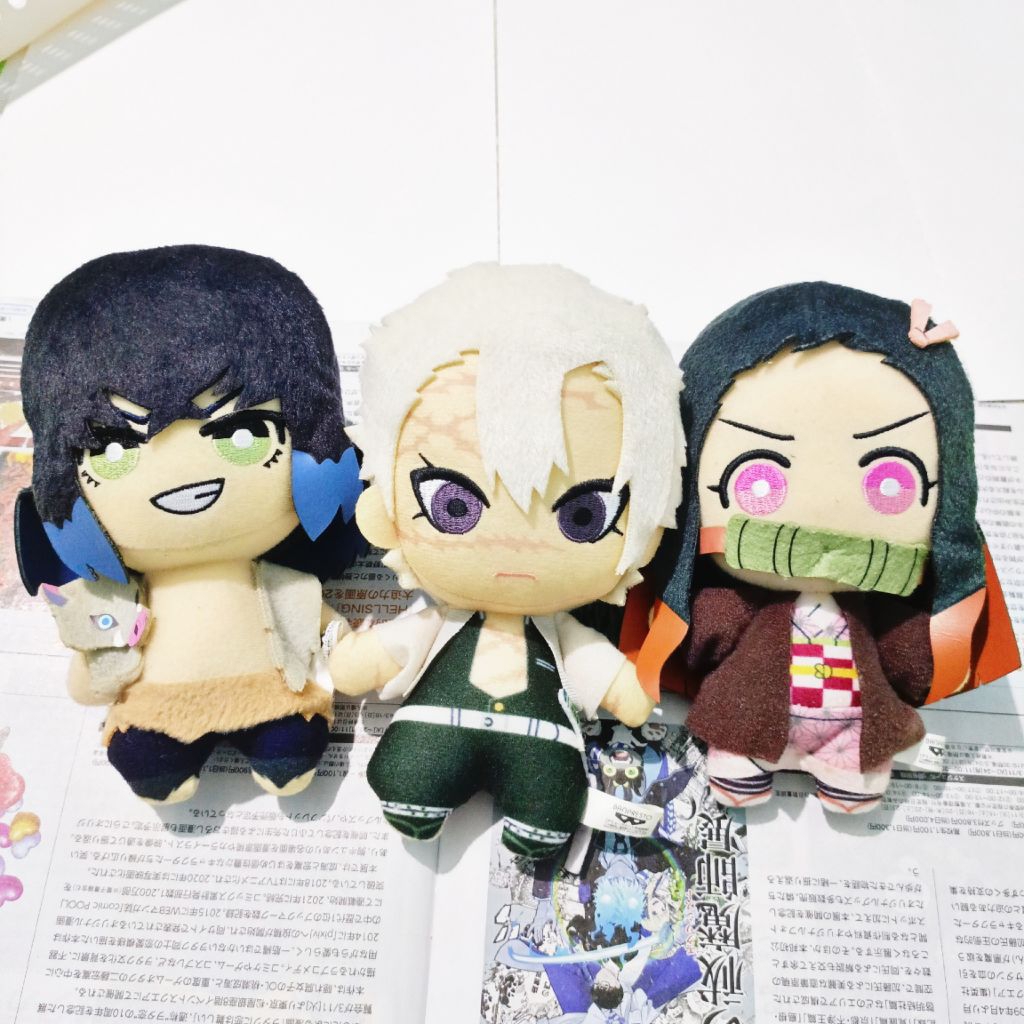 อย่างเป็นทางการ Tomonui ไม่มีแท็ก Kimetsu ไม่มี Yaiba Demon Slayer KNY Sanemi Inosuke Nezuko ตุ๊กตา 