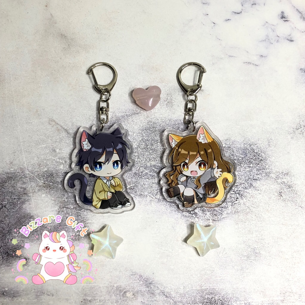 GANTUNGAN HORIMIYA พวงกุญแจอะนิเมะพวงกุญแจคู่ Shoujo Gemes