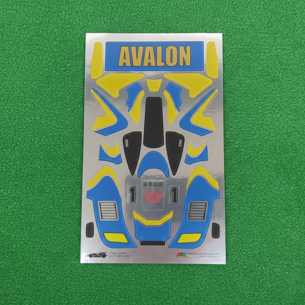 Sonic Saber Sticker - Avalon - White Body Combine Blue Gold - Metallic