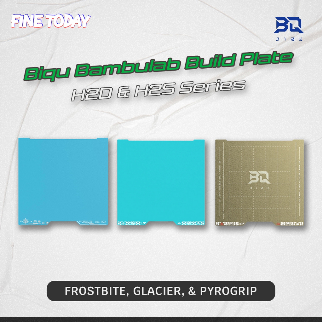 BIQU Frostbite Glacier Textured Pryo-Grip สร้างแผ่นสําหรับ Bambulab H2D H2S Series BigTreeTech PEI