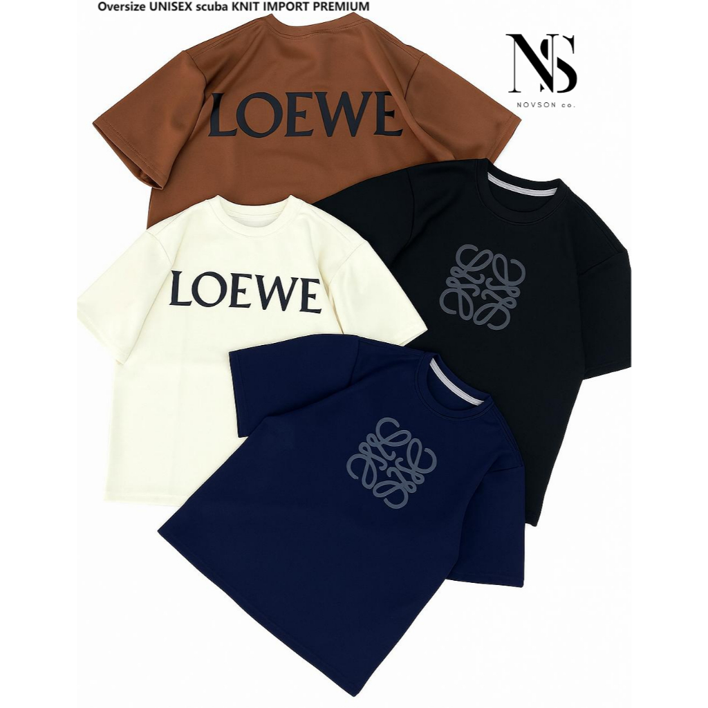 เสื้อยืดโอเวอร์ไซส์ระดับพรีเมียม L0EWE Scuba Knit Premium Import Smooth and Cool เสื้อยืด Oversize อ