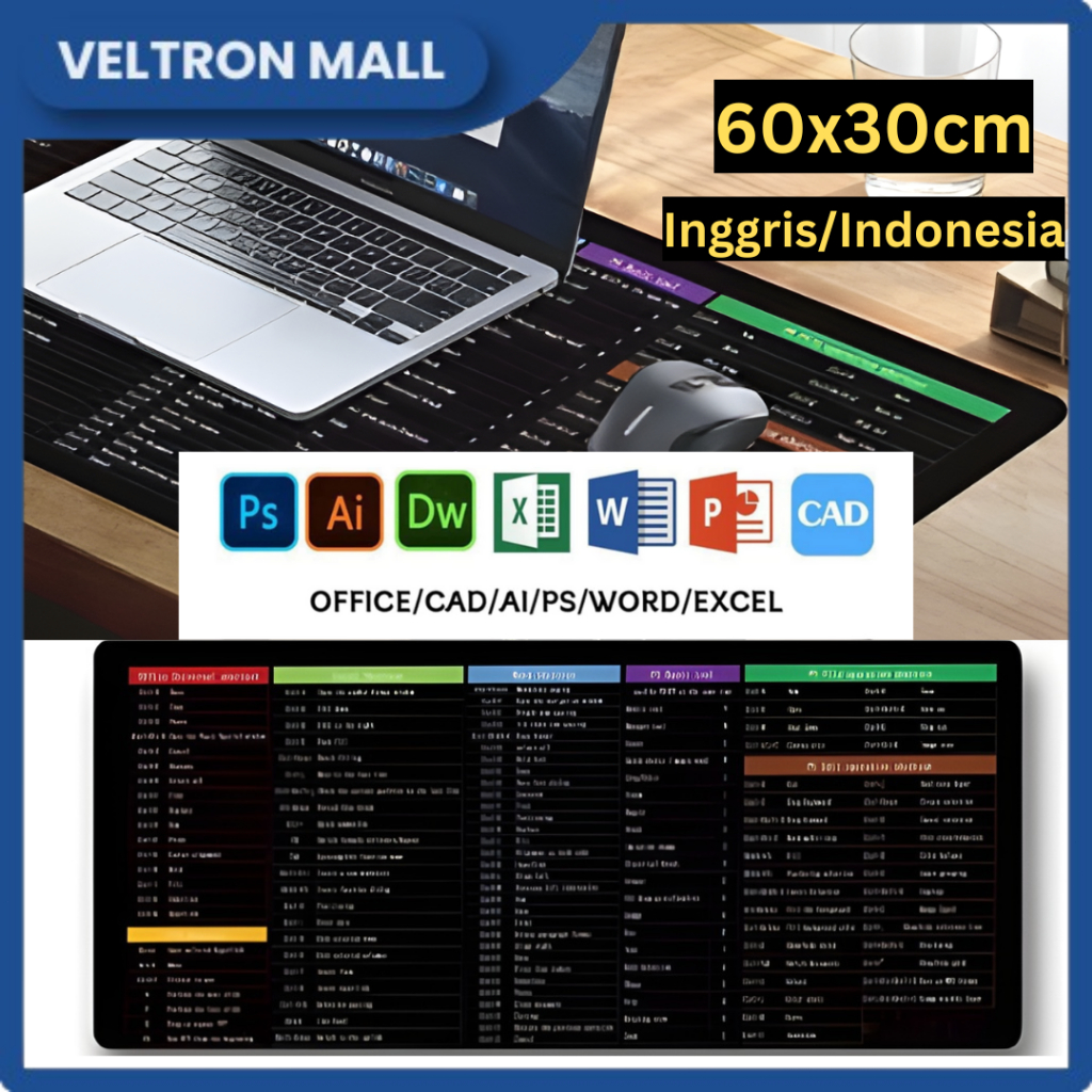 แผ่นรองเมาส์ 60x30 ซม. แผ่นรองโต๊ะ คีย์บอร์ดมืออาชีพ Motif | แผ่นรองโต๊ะกันลื่น | ทําเงินเร็วขึ้นและ