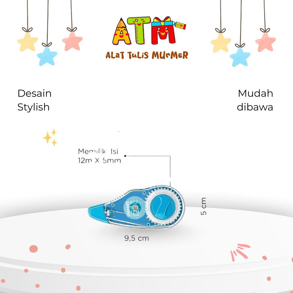 เทปลบคําผิด/TYPE X/GREEBEL CORRECT TAPE GCT-804
