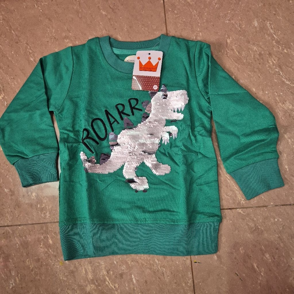 Aosta Betty เสื้อกันหนาวเลื่อมไดโนเสาร์สําหรับเด็กผู้ชาย 2 ปี