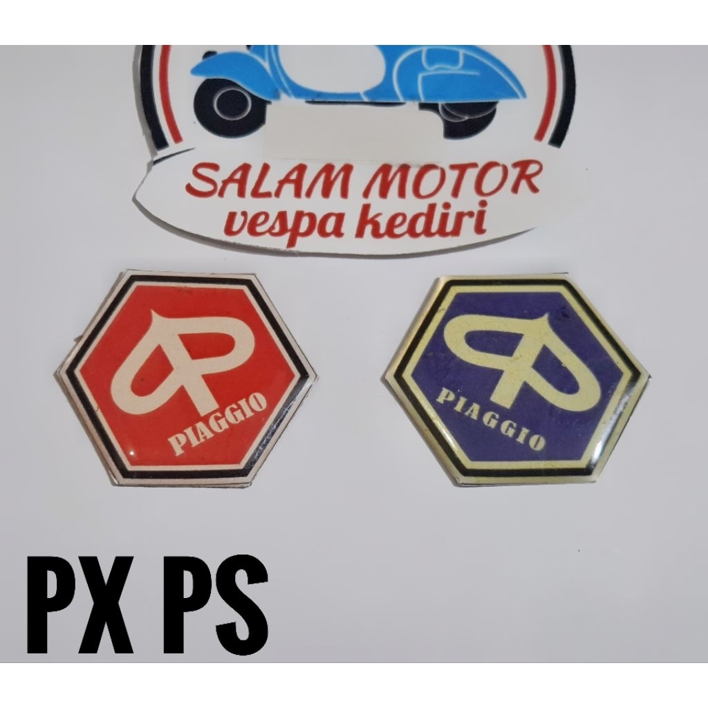 MERAH Vespa px ps สัญลักษณ์จมูก น้ําเงินแดง ตราสัญลักษณ์ 6 ด้าน piaggio Vespa p150x p150s