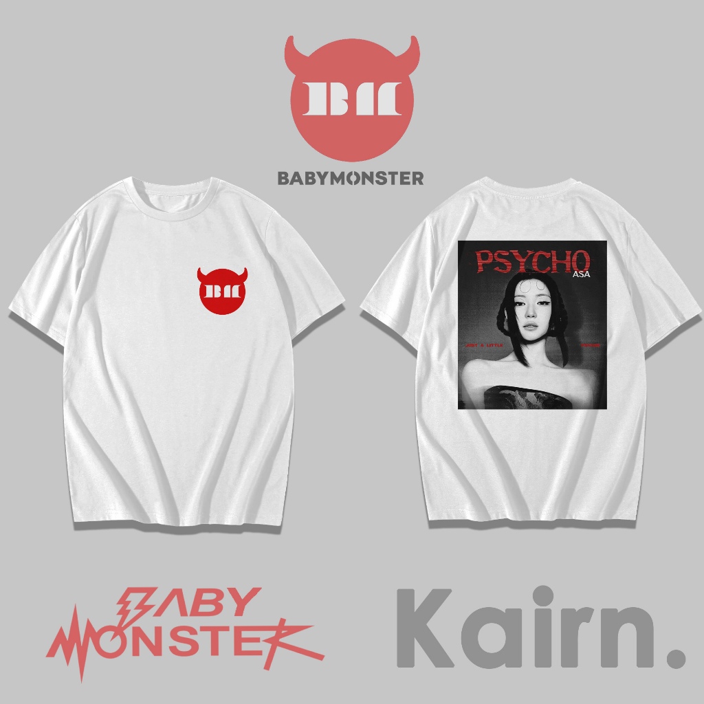 KAIRN - ASA BABYMONSTER PSYCHO T-SHIRT / PSYCHO BABYMONSTER TSHIRT / FANSMERCH
