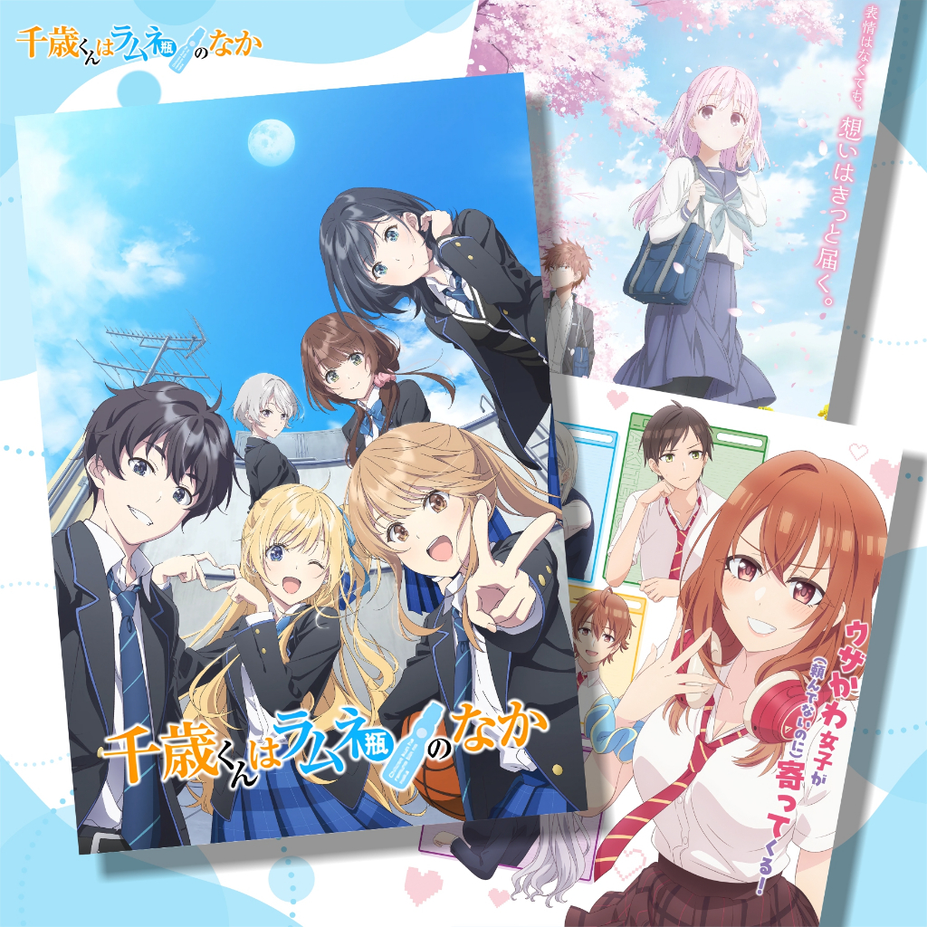 A3 อะนิเมะโปสเตอร์คอลเลกชัน AoButa ChiRamune ImoUza Kao ni Denai Kaoru Hana Kisekoi