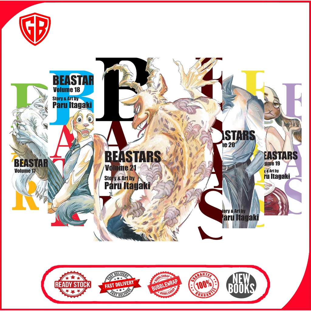 มังงะ BEASTARS ซีรีส์ 21 เล่ม โดย Paru Italaki (ภาษาอังกฤษ)