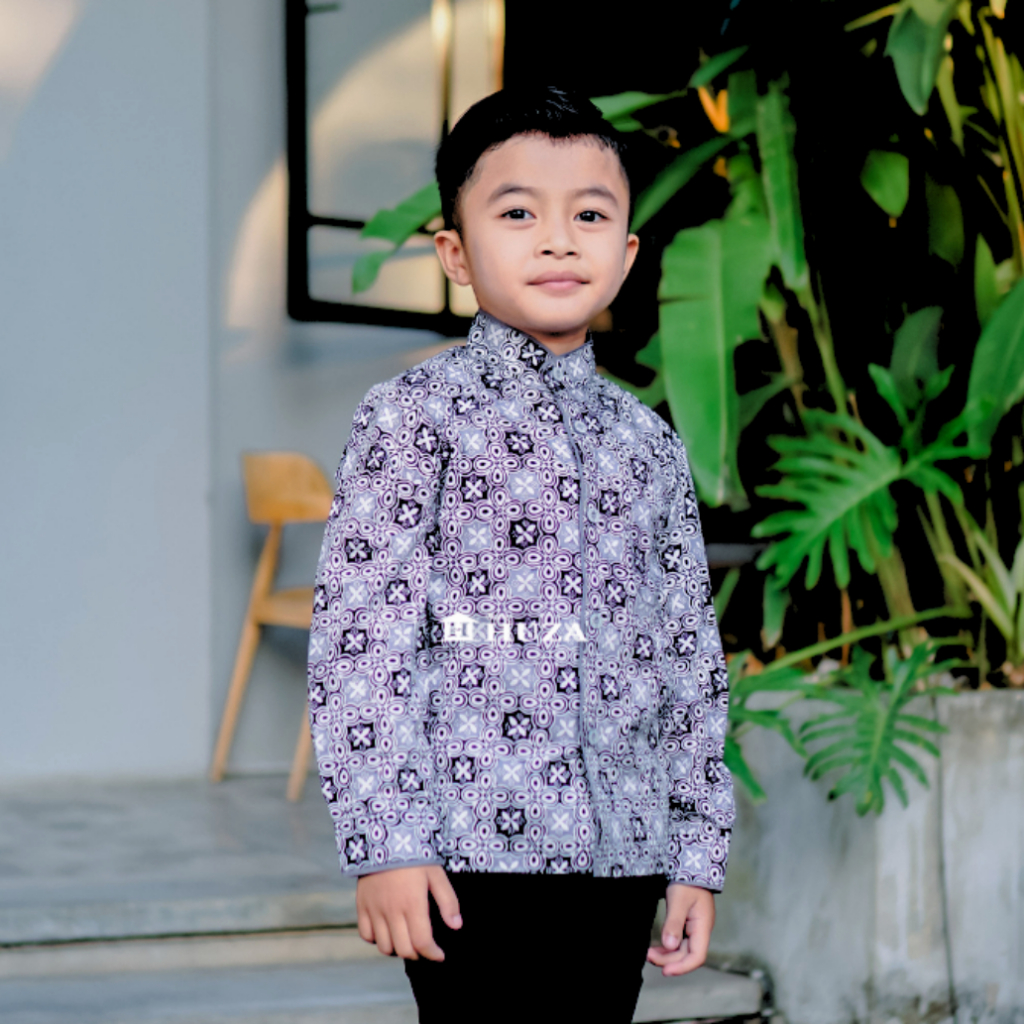 KAMEJA BATIK HUZA - เสื้อบาติกยาว CHILDRENS, เสื้อ AXCEL ของ CHILDREN, SK LIS