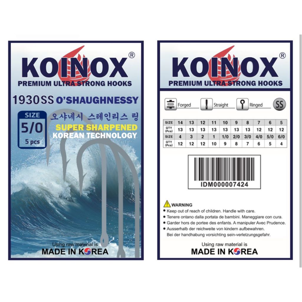 Koinox 1930SS OShaughnessy Fishing Hook
