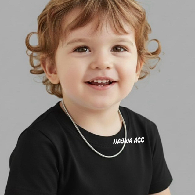 สร้อยคอ TODDLER || เด็ก || วัยรุ่น || ROUND EEL MODEL MADE OF RUST-RESISTANT TITANIUM MATERIAL