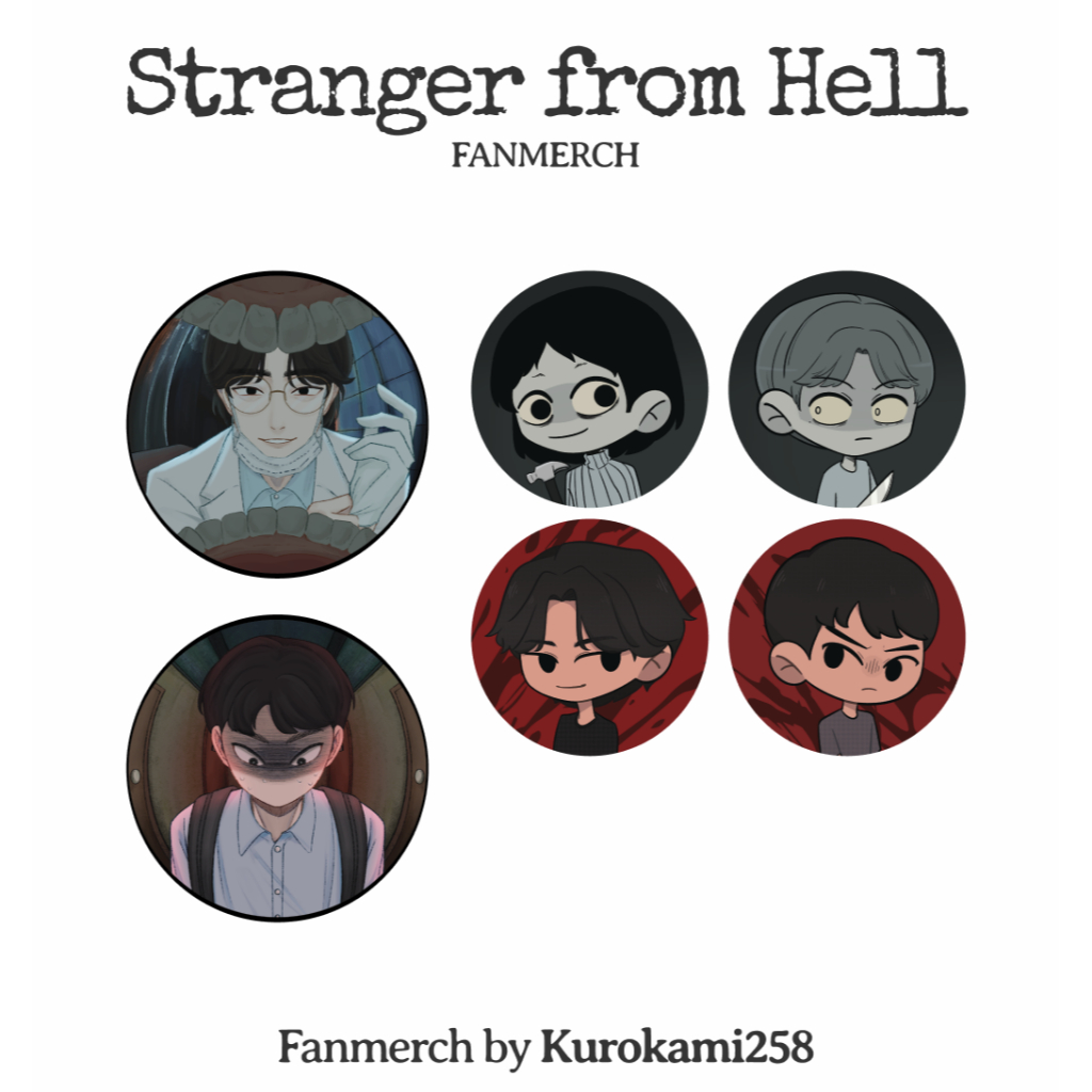 คนแปลกหน้าจากนรกคือคนอื่น Pin K-Drama Webtoon (Fanmerch by Kurokami258)