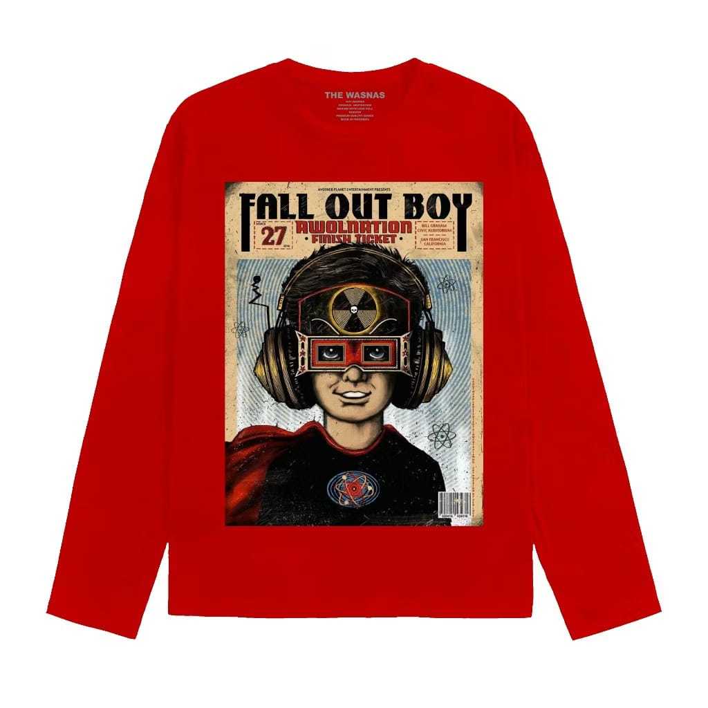 LOKAL Ganzet Store FALL OUT BOY เสื้อยืดแขนยาว Unisex Distro เสื้อยืดสําหรับผู้ชายและผู้หญิงทําจาก 2