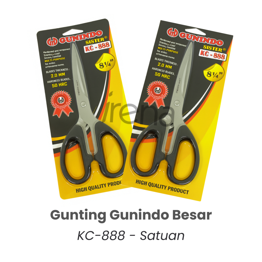 GUNINDO กรรไกรตัดกระดาษผ้าขนาดใหญ่ KC-888 / กรรไกรอเนกประสงค์ - เดี่ยว