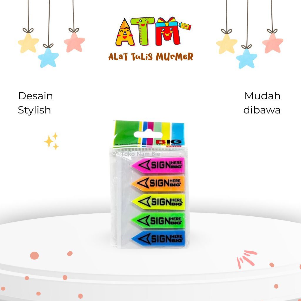 MEMO/STICKYNOTE/BIG STICKNOTE PET 5W SIGN HERE 6021