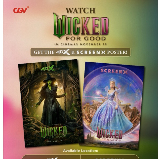 โปสเตอร์ CGV 4DX ELPHABA WICKED: สําหรับโปสเตอร์ที่ดี